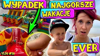 NAJGORSZE WAKACJE NAD MORZEM 😱 Wypadek Mikołaja😮Szaleństwo na dmuchańcu🎈Marivo Wakacyjny Vlog #54