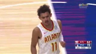 Trae Young "Between Joel Embiid Legs" Assist Dewayne Dedmon Dunks vs. 76ers [29.10.18.]