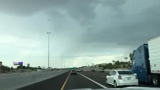 Lightning lights up the Phoenix sky