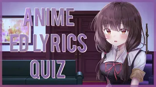 Anime Ending Lyrics Quiz #2 - 30 Endings