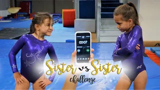 Sister VS Sister 7 Second Gymnastics Challenge| Sariah SGG