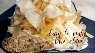 homemade taro chips recipe | how to make crispy taro chips