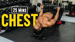 25 Minute Dumbbell Complete Chest Workout [Build & Burn #15]