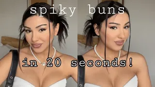 y2k spiky bun hairstyle tutorial