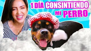 CONSINTIENDO a mi PERRO por 1 DÍA ENTERO 😍 DULCES, BAñO y SPA! Sandra Cires Art ft Karim