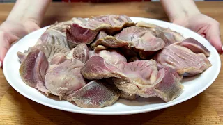 Grandma's secret of cooking tender meat. This is how I cook chicken gizzards! Tasty