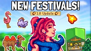 First Look At The New FESTIVALS In The Stardew Valley 1.6 Update!