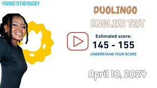 Duolingo Practice Test Before The Real Test| April 10, 2024I How I Scored 155| Improved DET SCORE