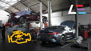 #29 | Взорвали двигатель BMW M8 | Дизельный чип и 8 турбин | Чистка керамических тормозов после зимы