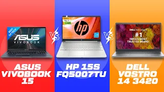 Asus Vivobook 15 vs HP 15s vs Dell Vostro | Intel Core i3 12th Gen Laptop | i3-1220P vs i3-1215U