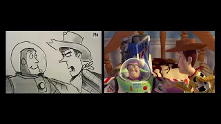 Toy Story: "Buzz Lightyear Revealed" Storyboard Comparison