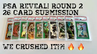 PSA Submission Round 2! 26 Card PSA reveal! 2023 Prizm Football. We did amazing!!