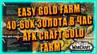 SOLO GOLD FARM Skinning 40-60k + AFK Farm Таблица World of Warcraft Shadowlands 9.0.2