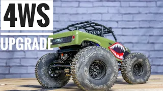 SCX24 UPGRADE - REAR STEER!! How to Install 4 Wheel Steering on your Axial SCX24