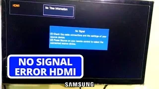 [SOLVED] No Signal Error from HDMI connections Samsung TV || HDMI ports "No Signal" on Samsung TV