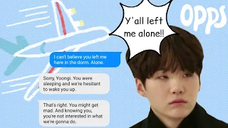 bts texts - bts left yoongi alone