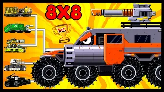 Monster Truck Avotoros Shaman 8x8 / WOT Мега танки VS Босс | Мультики про танки | Arena Tank Cartoon