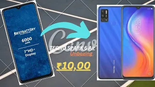 Tecno spark 6 air unboxing, best gaming phone under 8000, techy kiran, tecno spark 6 air price