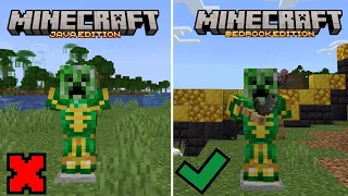 11 różnic między MINECRAFT JAVA a BEDROCK EDITION! |Minecraft 1.20