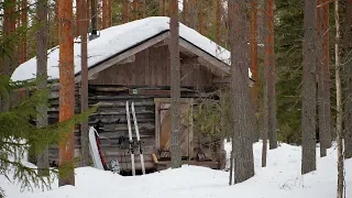 Solo Skiing Trip into the Backcountry - Two Nights (English subtitles)