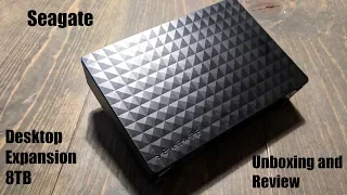 Seagate Expansion Desktop 8TB Unboxing and Review