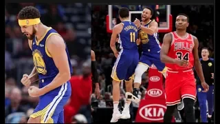 Klay Thompson With A Headband Drills An NBA Record 14 Three Pointers (Breaks Steph Curry Record)