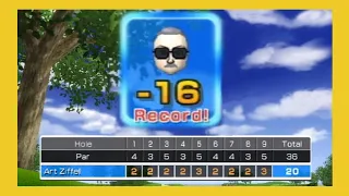 Wii Sports Golf - WORLD RECORD  Classic 9 Hole   -16 Under Par