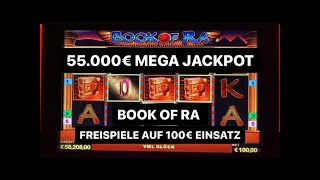 Book of Ra auf 100€ Freispiele mit 55 000€ Mega Jackpot💥Novoline Casino Spielothek Spielhalle zocken