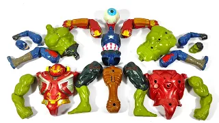 Merakit Mainan Captain America vs Siren head vs Hulk Buster vs Hulk Smash Avengers Superhero Toys