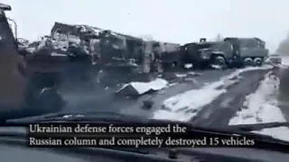 Russian IFV Column Destroyed on the Ukrainian Kharkiv Front