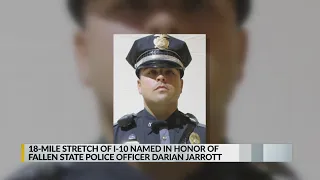 Stretch of I-10 named in honor of late NMSP Ofc. Darian Jarrott