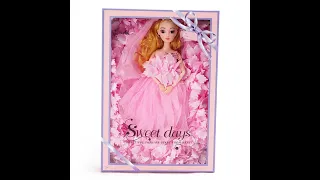 Кукла в свадебном платье 30см. Кукла шарнирная в розовом платье. Кукла принцесса