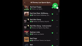 Tommy Lee Sparta Spotify playlist support and follow e artist if yuh have it 🙏🏾🙏🏾