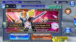 [DFFOO Draws/Shops]Event Draw: Firion and Cloud EX Banner Free Multipull