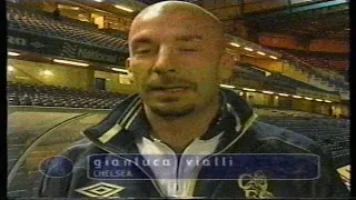 EPL 1999 Gianluca Vialli - Gordon Strachan - Franck Leboeuf Post Match Interviews