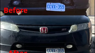 Honda Civic fog light install 06-08