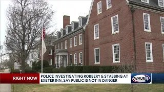 Police investigate robbery, stabbing at Exeter hotel