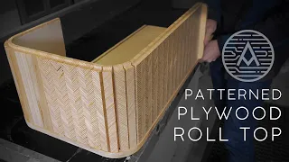 Patterned Plywood Roll Top Cabinet | How to make Tambour