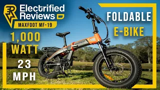 Maxfoot MF-19 review: $1,795 FULL SUSPENSION fat tire folding electric bike