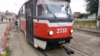 Летний Волгоград. Трамвайный маршрут 12. "Жилгородок" - "Школа №36". Summer Volgograd. Tram route 12