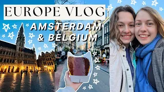 AMSTERDAM + BELGIUM VLOG // spontaneous backpack trip to europe