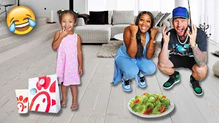 BABY KIRAH CHOOSES WHAT WE EAT FOR 24 HOURS!