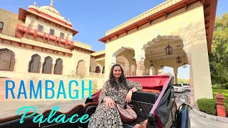 Hotel RAMBAGH PALACE Jaipur | Most EXPENSIVE hotel in India - Palace room, Buffet & fine dining