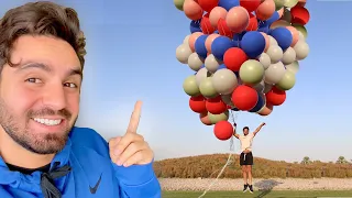 جربت اطير في بالونات الهيليوم !!🎈 😱