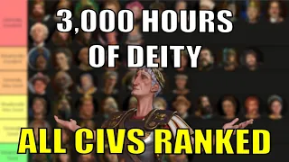 ALL CIVS Ranked After 3,000 Hours Of Deity Civ 6 Play - 2022 edition