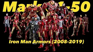 IRON MAN ARMORS 2008-2019 | IRON MAN SUIT | AVENGERS ENG GAME | MARK 1-50