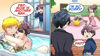 My selfish mom was in the bath with her boyfriend. So I call my dad… [Manga Dub]