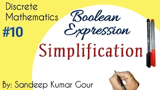 Simplification of Boolean Expression by Algebraic method | Discrete Mathematics in Hindi