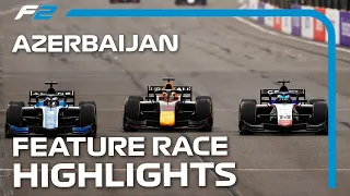 F2 Feature Race Highlights | 2021 Azerbaijan Grand Prix