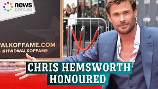 Chris Hemsworth honoured with a star on the Hollywood Walk of Fame